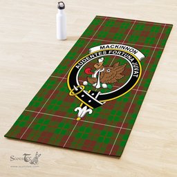 ScotsTee Shop Scottish MacKinnon Hunting Modern Clan Crest Tartan Rubber Yoga Mat