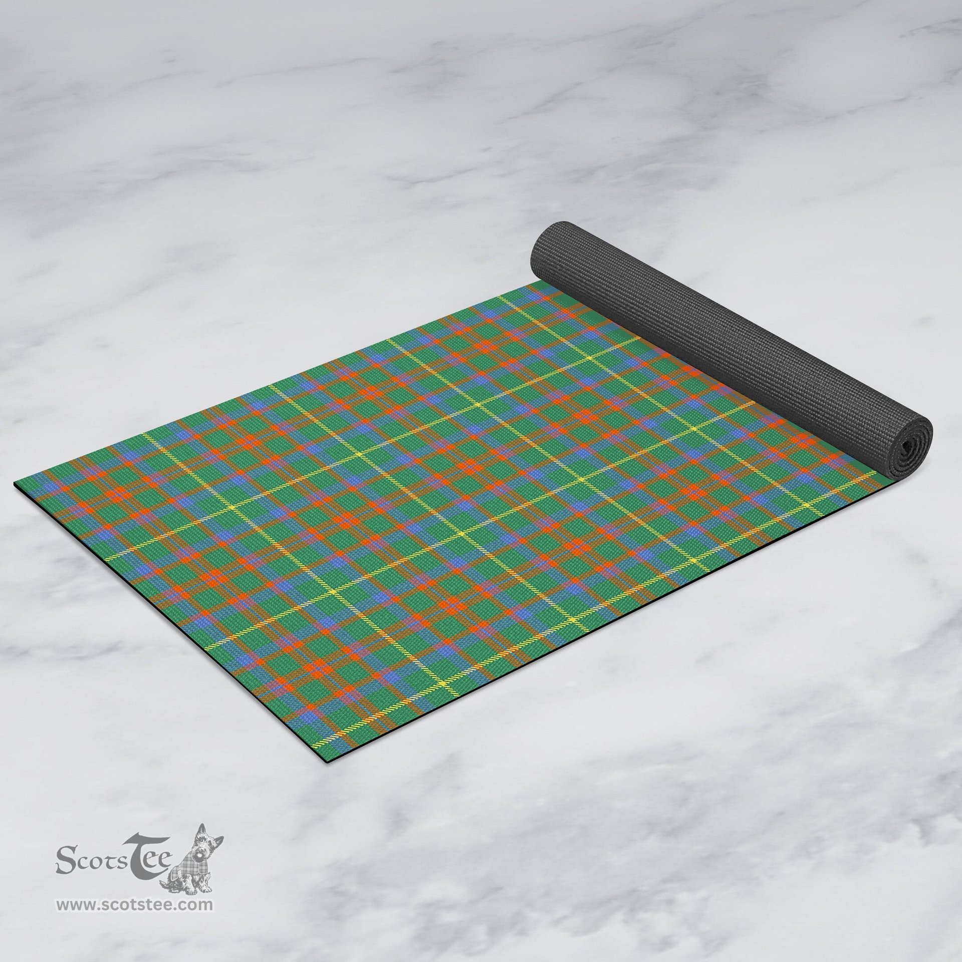 ScotsTee Shop Scottish MacKintosh Hunting Ancient Clan Tartan Rubber Yoga Mat