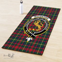 ScotsTee Shop Scottish MacKintosh Hunting Modern Clan Crest Tartan Rubber Yoga Mat