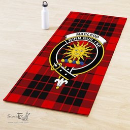 ScotsTee Shop Scottish MacLeod of Raasay Clan Crest Tartan Rubber Yoga Mat