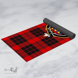 ScotsTee Shop Scottish MacLeod of Raasay Clan Crest Tartan Rubber Yoga Mat