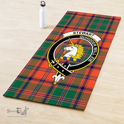 ScotsTee Shop Scottish Stewart of Appin Ancient Clan Crest Tartan Rubber Yoga Mat