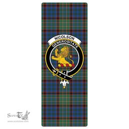 ScotsTee Shop Scottish Nicolson Hunting Ancient Clan Crest Tartan Rubber Yoga Mat