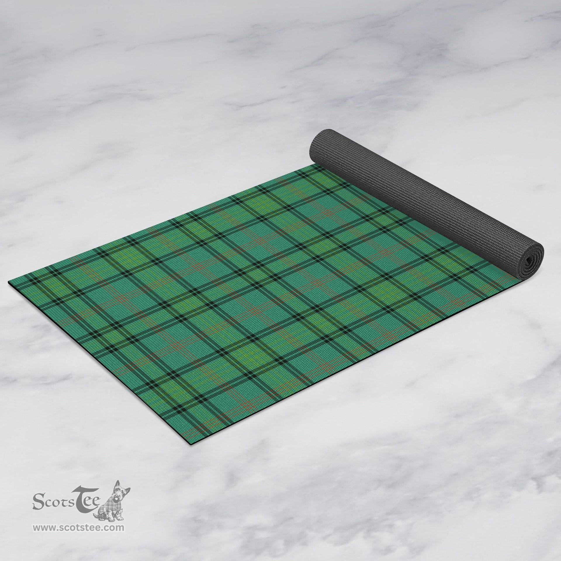 ScotsTee Shop Scottish Ross Hunting Ancient Clan Tartan Rubber Yoga Mat
