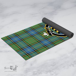 ScotsTee Shop Scottish MacMillan Hunting Ancient Clan Crest Tartan Rubber Yoga Mat
