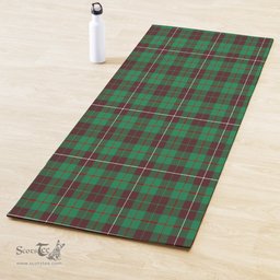 ScotsTee Shop Scottish MacKinnon Hunting Ancient Clan Tartan Rubber Yoga Mat