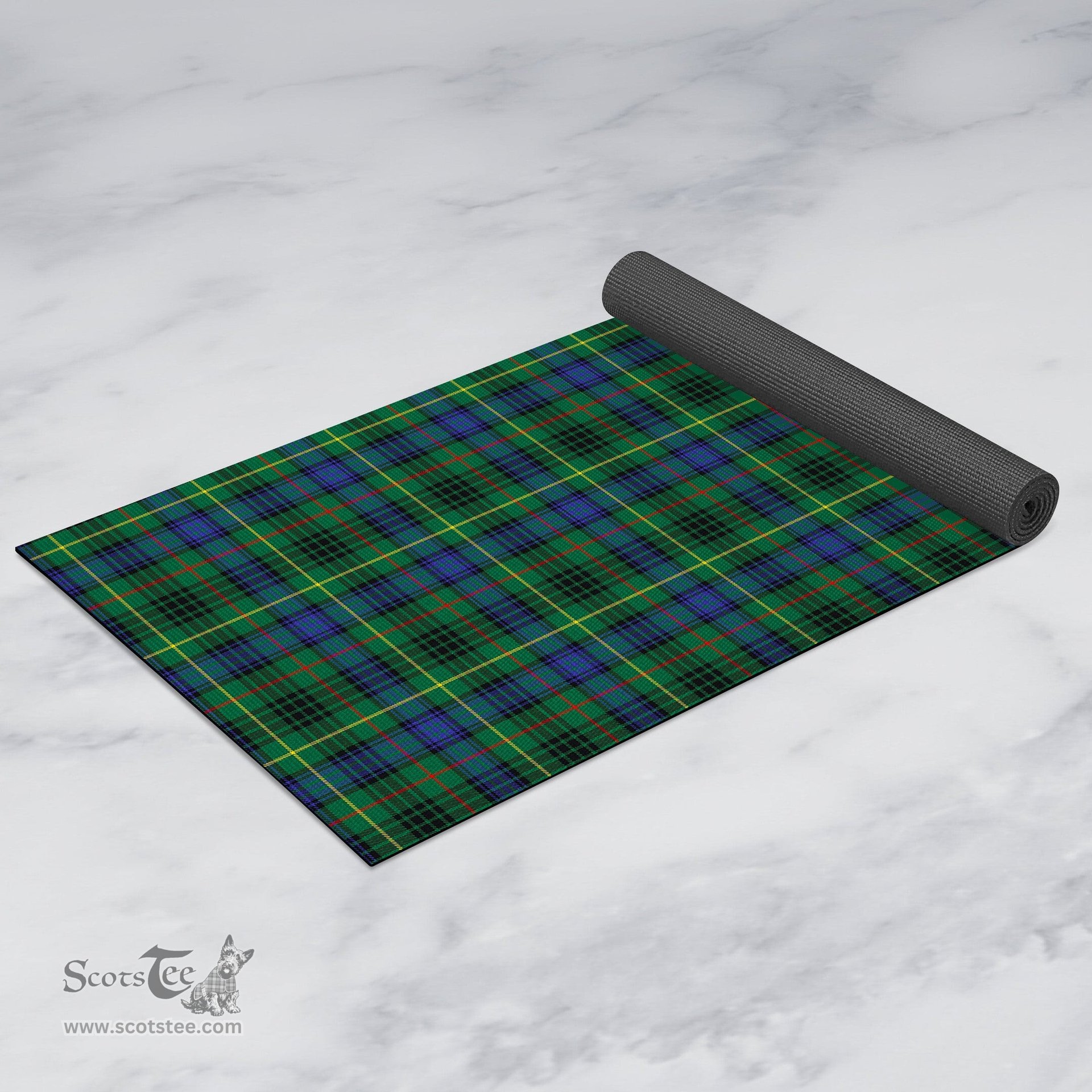 ScotsTee Shop Scottish Stewart Hunting Modern Clan Tartan Rubber Yoga Mat