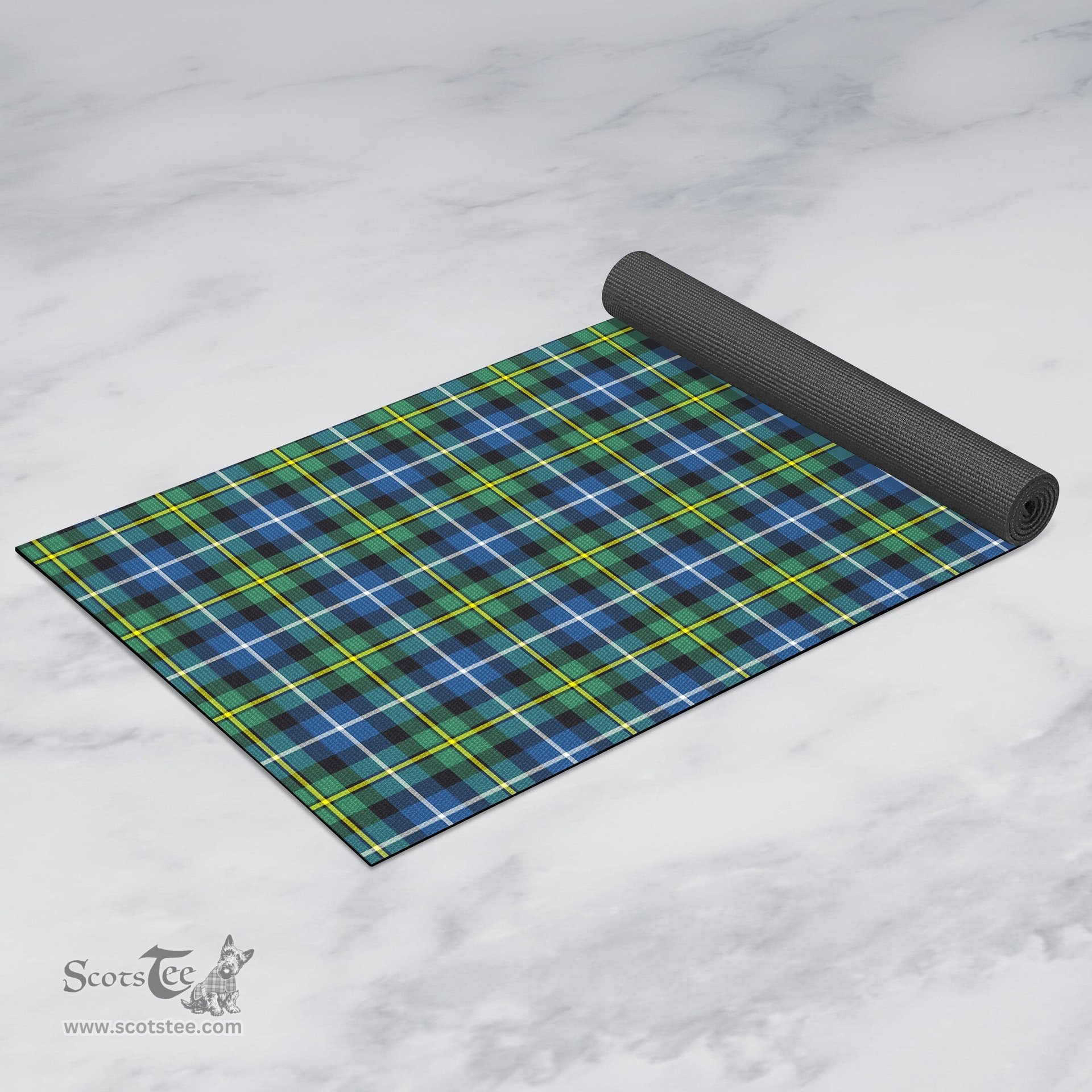 ScotsTee Shop Scottish MacNeil of Barra Ancient Clan Tartan Rubber Yoga Mat