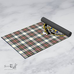 ScotsTee Shop Scottish Stewart Dress Ancient Clan Crest Tartan Rubber Yoga Mat