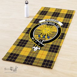 ScotsTee Shop Scottish MacLeod of Lewis Ancient Clan Crest Tartan Rubber Yoga Mat