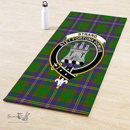 ScotsTee Shop Scottish Strange of Balkaskie Clan Crest Tartan Rubber Yoga Mat