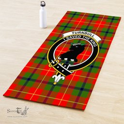 ScotsTee Shop Scottish Turnbull Dress Clan Crest Tartan Rubber Yoga Mat