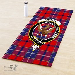 ScotsTee Shop Scottish Wishart Dress Clan Crest Tartan Rubber Yoga Mat