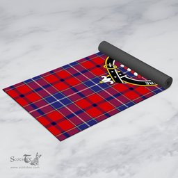 ScotsTee Shop Scottish Wishart Dress Clan Crest Tartan Rubber Yoga Mat
