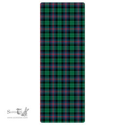 ScotsTee Shop Scottish Urquhart Broad Red Ancient Clan Tartan Rubber Yoga Mat
