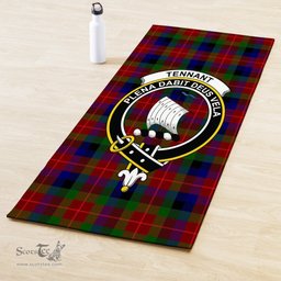 ScotsTee Shop Scottish Tennant Clan Crest Tartan Rubber Yoga Mat