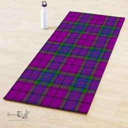 ScotsTee Shop Scottish Wardlaw Modern Clan Tartan Rubber Yoga Mat