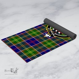 ScotsTee Shop Scottish Whitefoord modern Clan Crest Tartan Rubber Yoga Mat