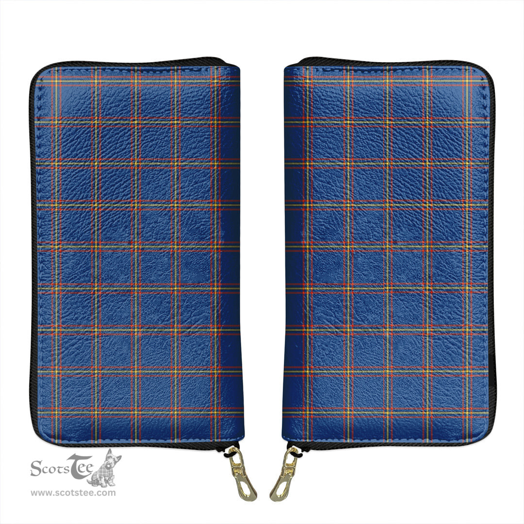 Scottish MacLaine of Loch Buie Hunting Ancient Clan Tartan Leather Clutch Purse