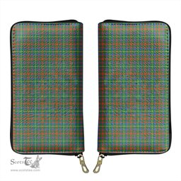 Scottish MacKintosh Hunting Ancient Clan Tartan Leather Clutch Purse