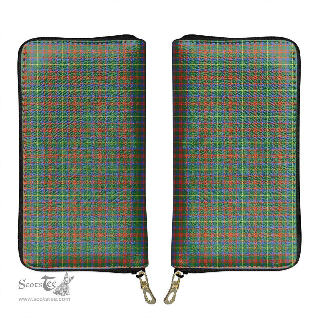 Scottish MacKintosh Hunting Ancient Clan Tartan Leather Clutch Purse