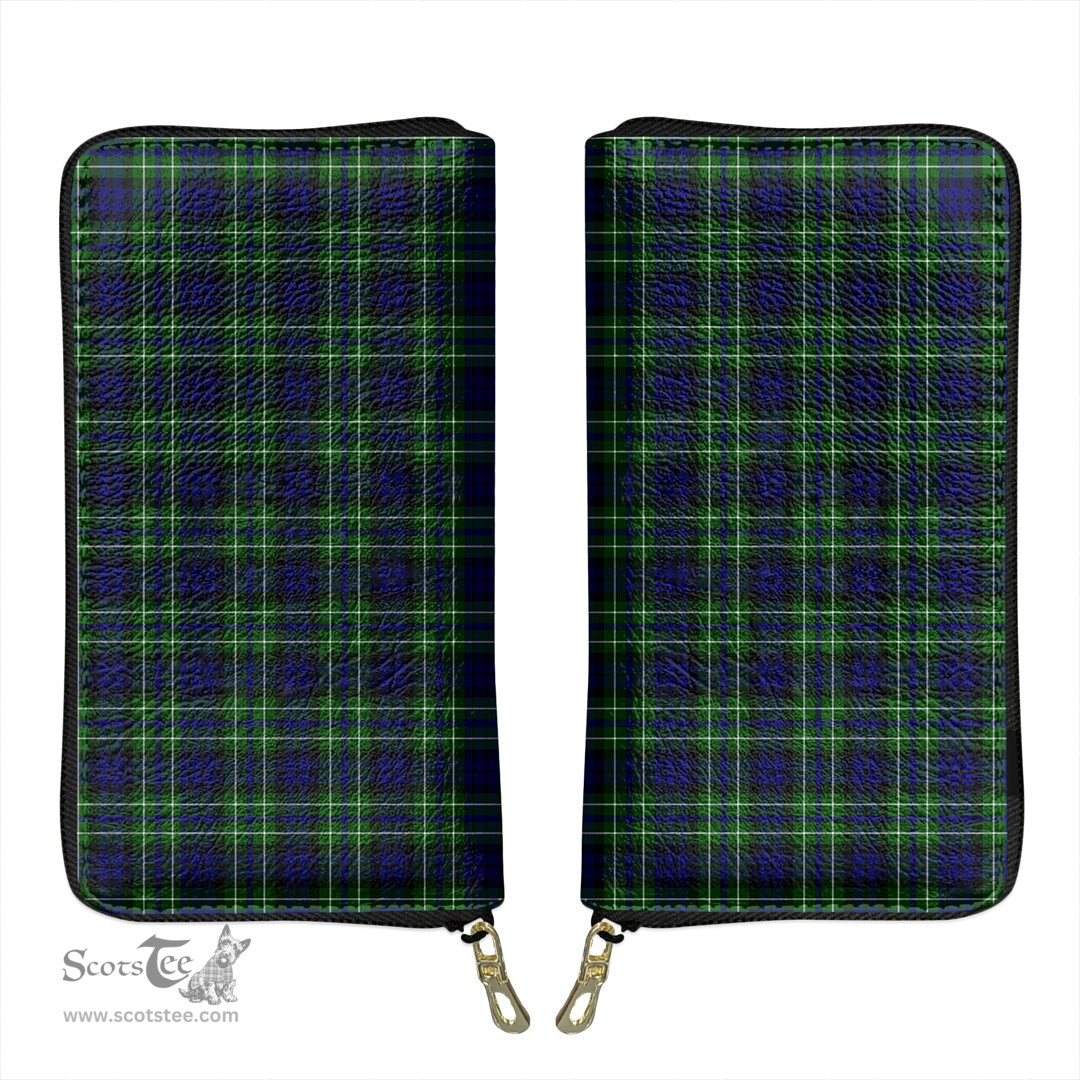 Scottish MacNeil of Colonsay Modern Clan Tartan Leather Clutch Purse