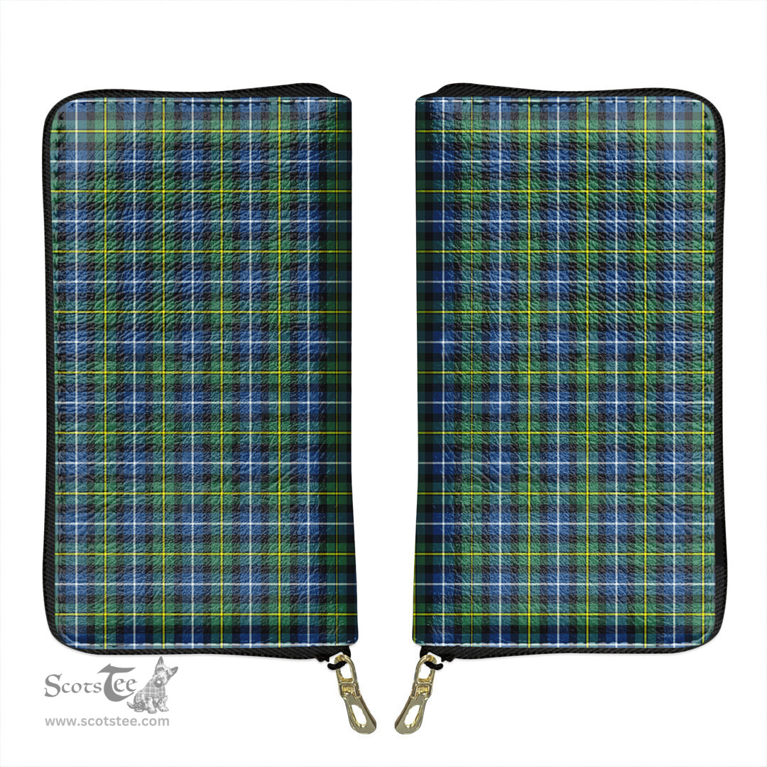 Scottish MacNeill of Barra Ancient Clan Tartan Leather Clutch Purse