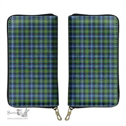 Scottish MacNeill of Barra Ancient Clan Tartan Leather Clutch Purse