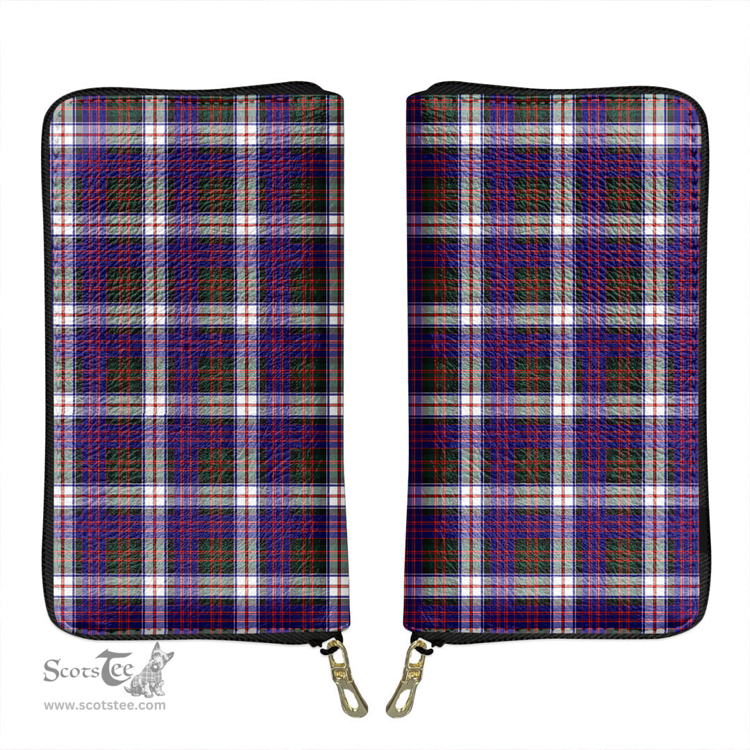 Scottish MacDonald Dress Modern Clan Tartan Leather Clutch Purse