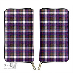 Scottish MacDonald Dress Modern Clan Tartan Leather Clutch Purse