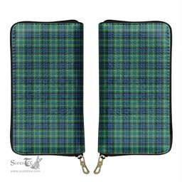 Scottish MacNeill of Colonsay Ancient Clan Tartan Leather Clutch Purse