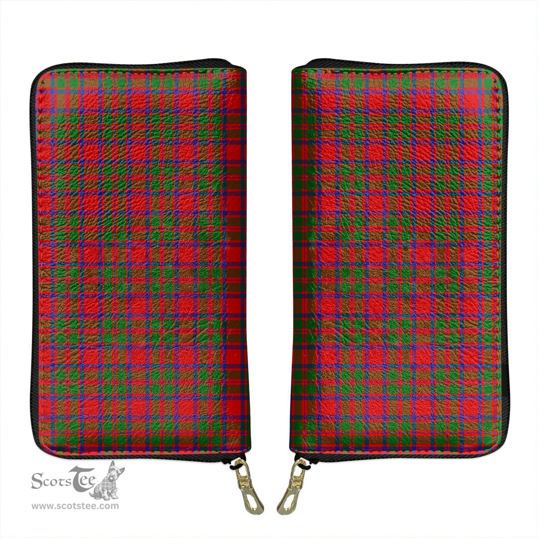Scottish MacKintosh Modern Clan Tartan Leather Clutch Purse