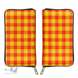 Scottish MacLeod of Raasay Clan Tartan Leather Clutch Purse