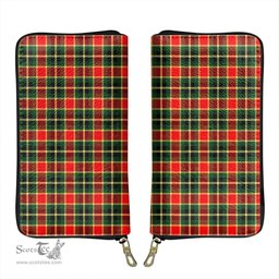 Scottish MacLachlan Hunting Modern Clan Tartan Leather Clutch Purse