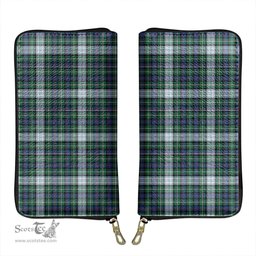 Scottish MacKenzie Dress Ancient Clan Tartan Leather Clutch Purse