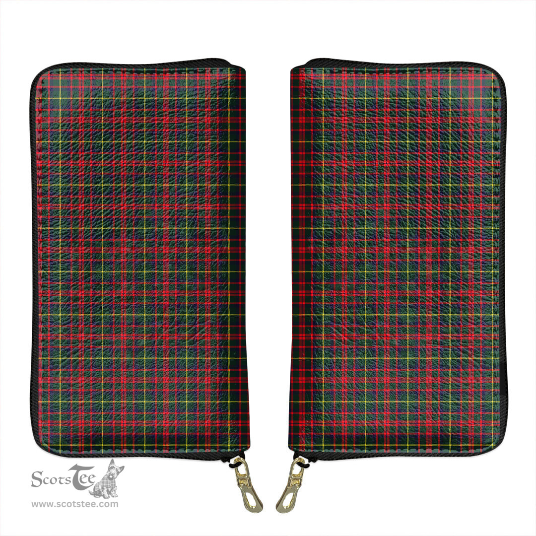 Scottish MacKintosh Hunting Modern Clan Tartan Leather Clutch Purse