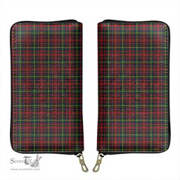 Scottish MacKintosh Hunting Modern Clan Tartan Leather Clutch Purse