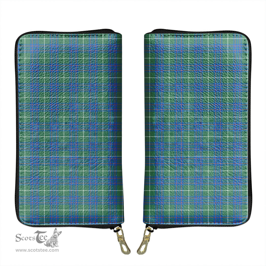 Scottish MacIntyre Hunting Ancient Clan Tartan Leather Clutch Purse