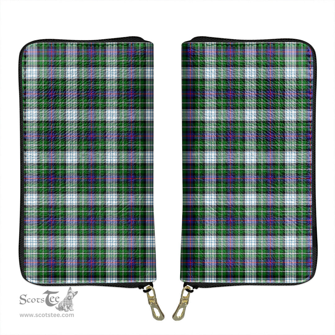 Scottish MacKenzie Dress Modern Clan Tartan Leather Clutch Purse