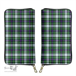 Scottish MacKenzie Dress Modern Clan Tartan Leather Clutch Purse