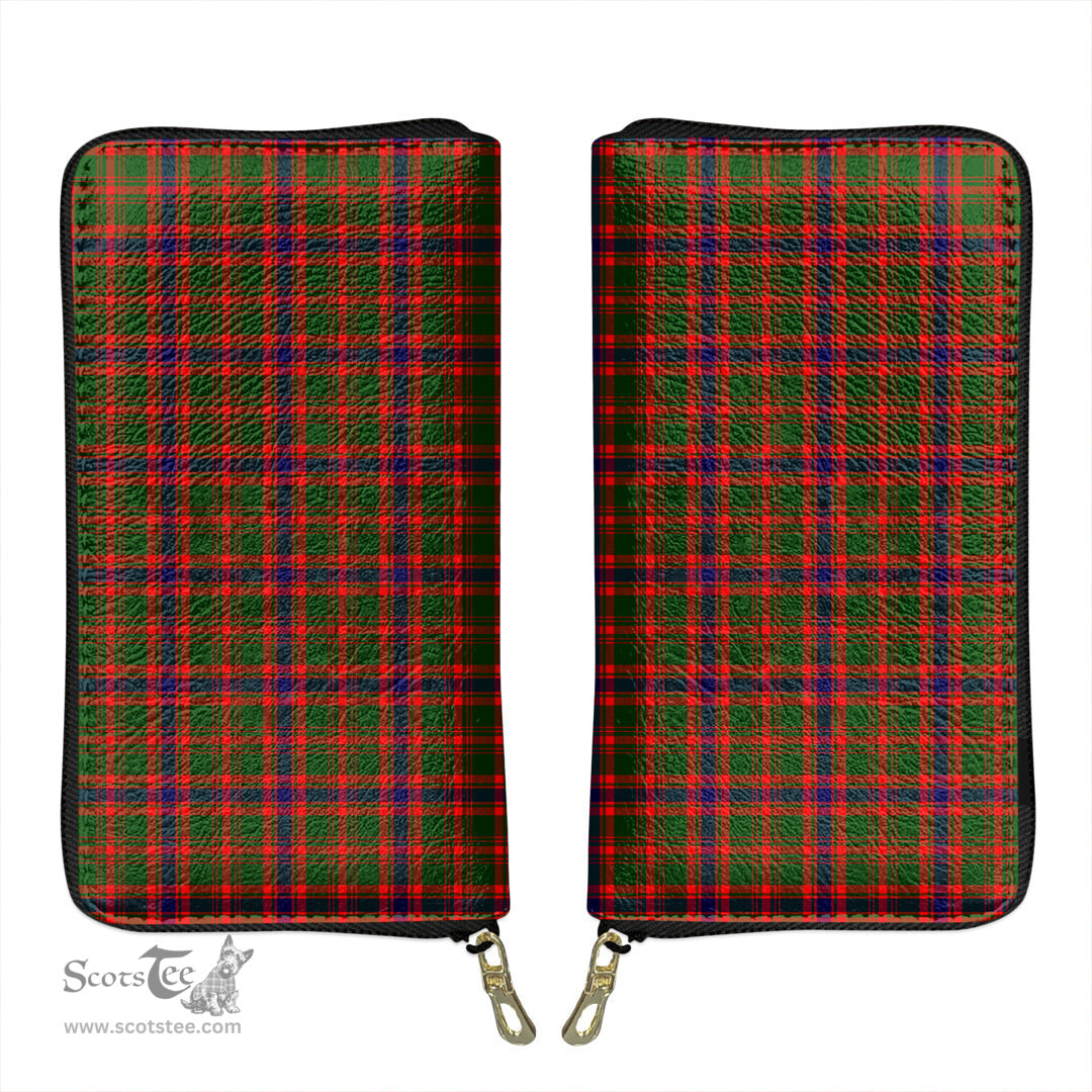 Scottish Nithsdale District Clan Tartan Leather Clutch Purse