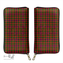 Scottish Nithsdale District Clan Tartan Leather Clutch Purse