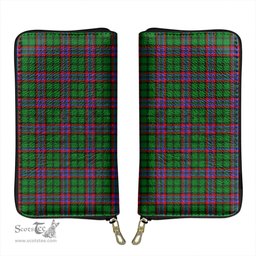 Scottish McGeachie Clan Tartan Leather Clutch Purse