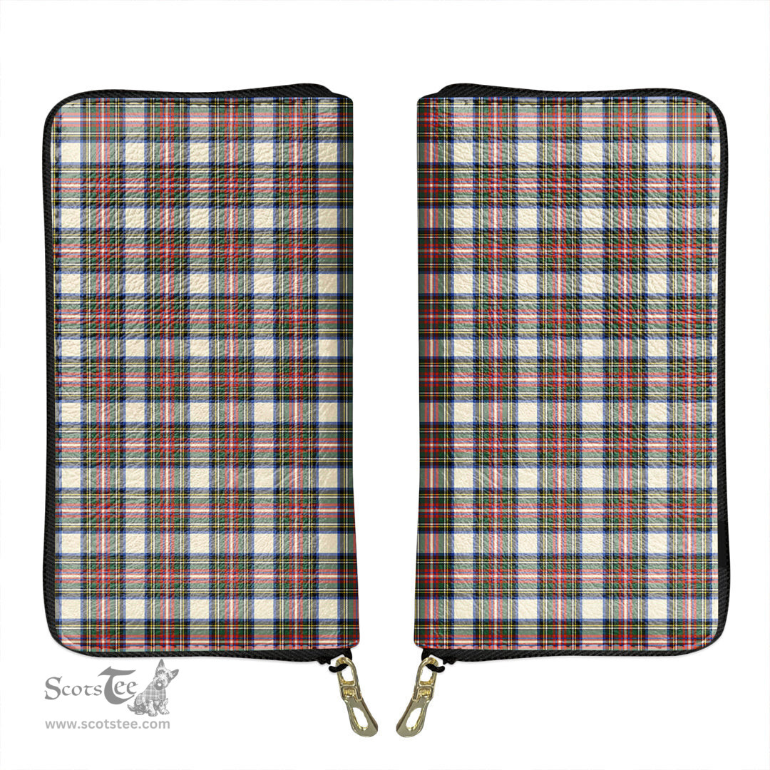 Scottish Stewart Dress Ancient Clan Tartan Leather Clutch Purse