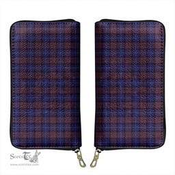 Scottish Pride of Scotland Clan Tartan Leather Clutch Purse