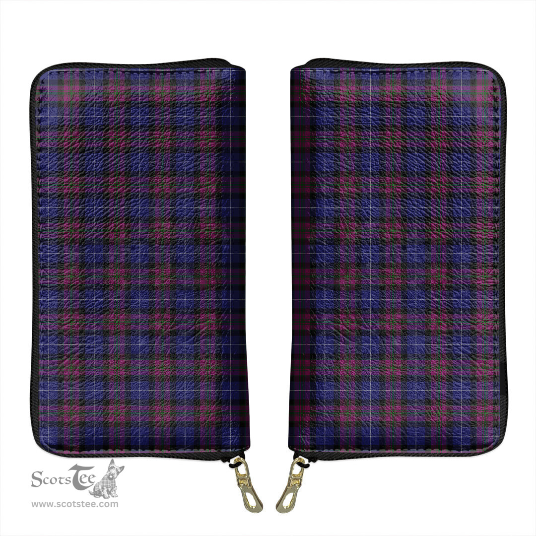 Scottish Pride of Scotland Clan Tartan Leather Clutch Purse