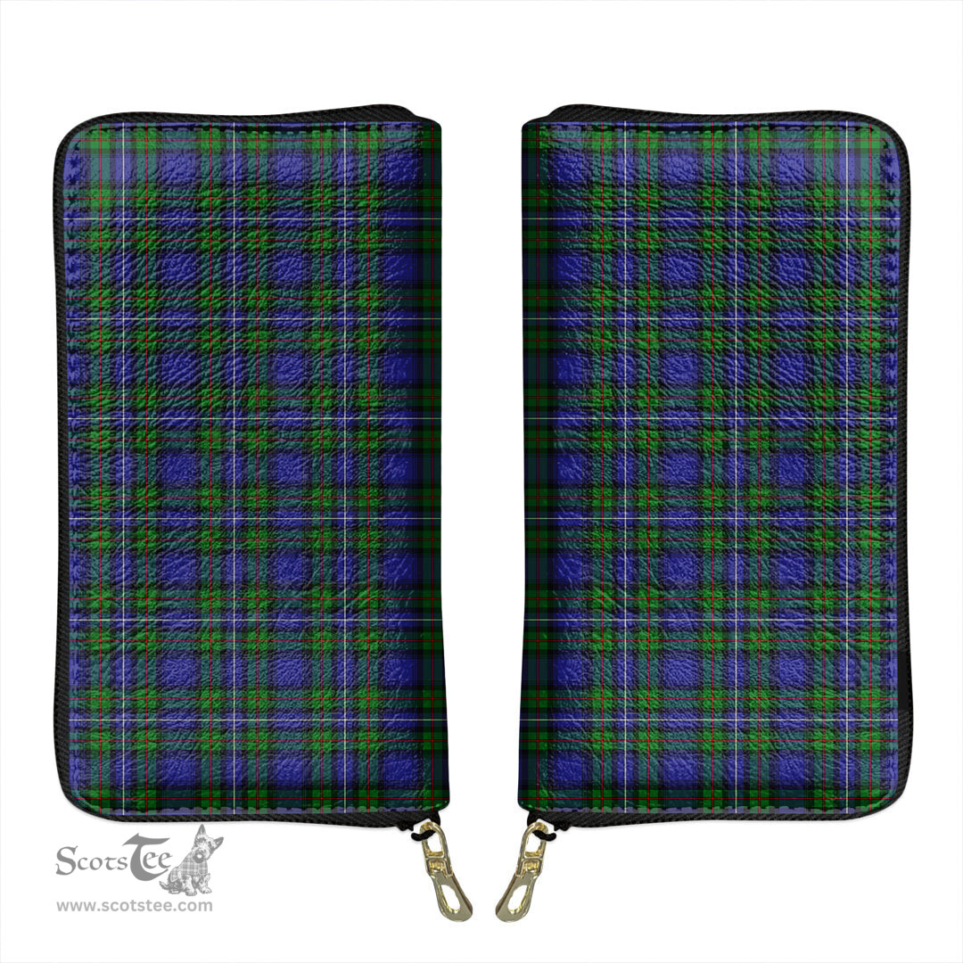 Scottish Robertson Hunting Modern Clan Tartan Leather Clutch Purse