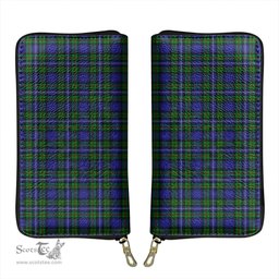 Scottish Robertson Hunting Modern Clan Tartan Leather Clutch Purse