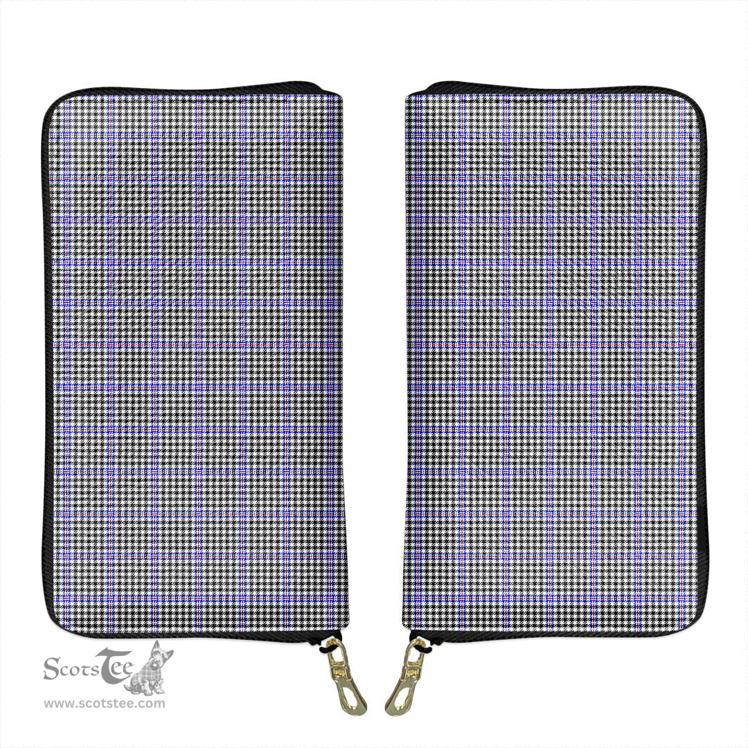 Scottish Sir Walter Scott Clan Tartan Leather Clutch Purse