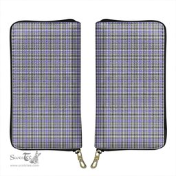 Scottish Sir Walter Scott Clan Tartan Leather Clutch Purse